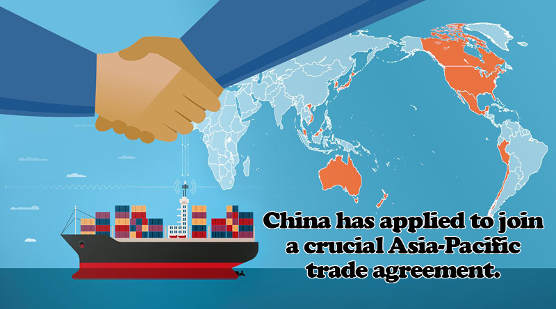 China has applied to join a crucial Asia-Pacific trade agreement.