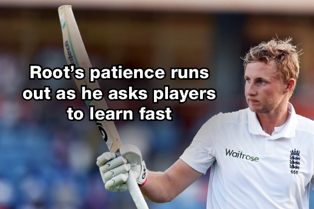 Root's patience runs out as he asks players to learn fast