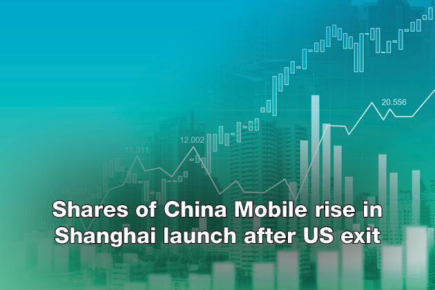 Shares of China Mobile rise in Shanghai launch after US exit
