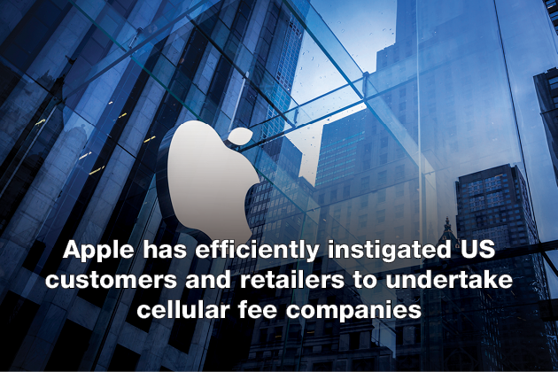 Apple has efficiently instigated US customers and retailers to undertake cellular fee companies